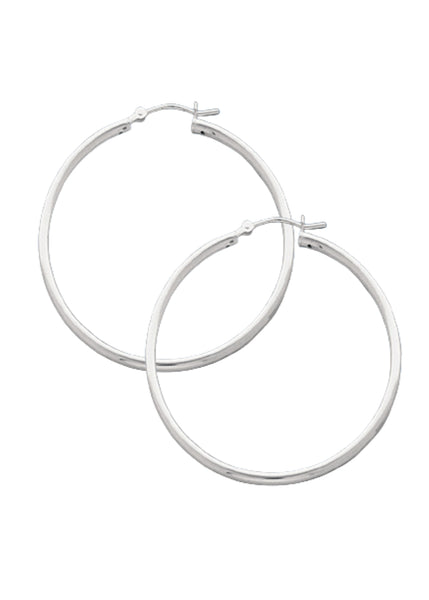 Classic Silver Hoops Large
