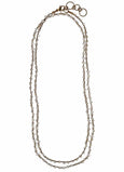 Woven Long Necklace in Pearl | Cluster Weave