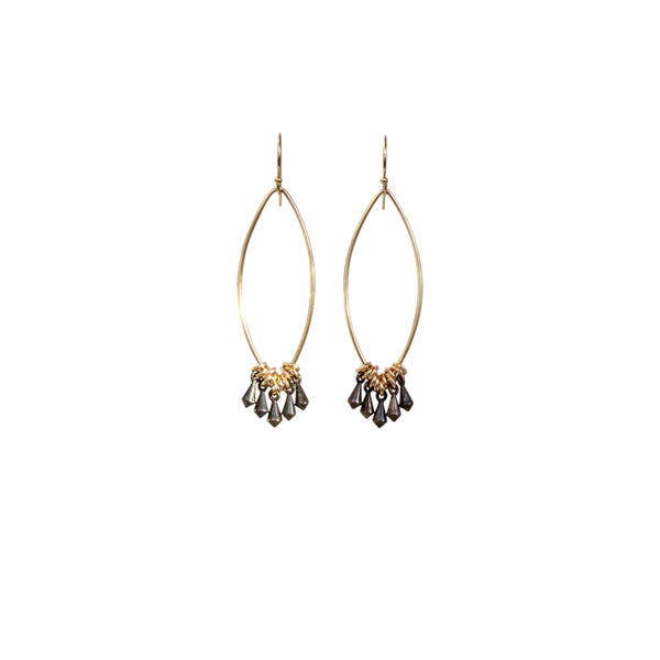 Chandelier Earrings - Marquise Link Earrings with Kite Drops Large