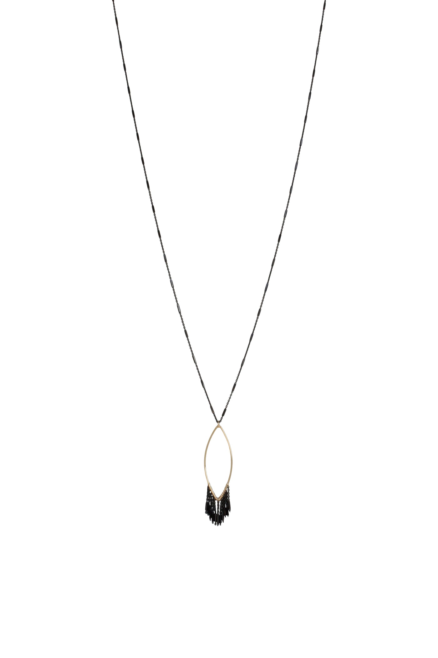 Long chain fringe necklace NMLD-FR2 | Rebecca Scott Jewelry