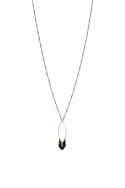 Long chain fringe necklace NMLD-FR2 | Rebecca Scott Jewelry