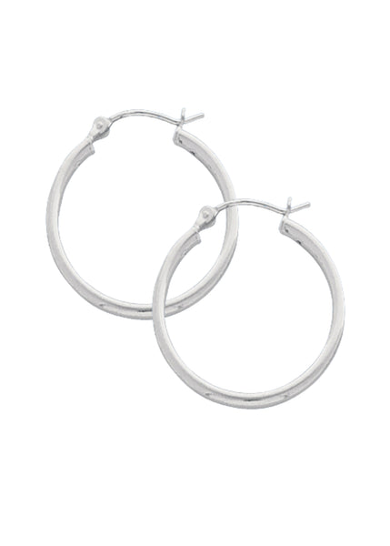 Classic Silver Hoops Medium