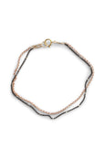 Delicate Double Strand Bracelet | Mixed Metal Bracelet | REBECCA SCOTT JEWELRY | Handmade Jewelry | Feminine Jewelry