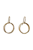 Triple Ring Drop Earrings in Gold