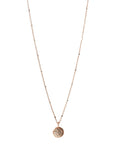 Pave Diamond Rose Gold Disc Pendant Necklace | Rebecca Scott Jewelry
