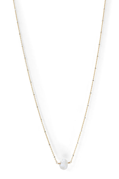 Herkimer Diamond Necklace | REBECCA SCOTT JEWELRY | Simple Everyday Jewelry | Yellow Gold Sparkle Chain