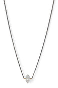 Herkimer Diamond Necklace | REBECCA SCOTT JEWELRY | Simple Everyday Jewelry | Black Silver Sparkle Chain