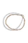 Herkimer Diamonds Mixed Chain Bracelet Triple Strand | REBECCA SCOTT JEWELRY | Delicate Bracelet | Feminine Jewelry | Handmade Jewelry | Rose Gold