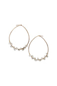 Herkimer Diamond Hoop Earrings | Handmade Hoop Earrings | Hand-forged gold wire hoop earring | Rebecca Scott Jewelry | Bridal Jewelry | Feminine Bohemian Earrings