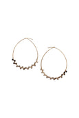 Gemstone Hoop Earrings in Smoky Quartz Ombre