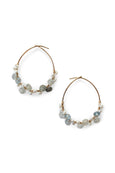 Aquamarine | Pearl | Something Blue | Hoop Earrings | Handmade | Wire Wrapped | Rebecca Scott Jewelry | Bridal Jewelry | Earrings | Gold Hoop Earrings | Modern Bohemian | Evening Jewelry