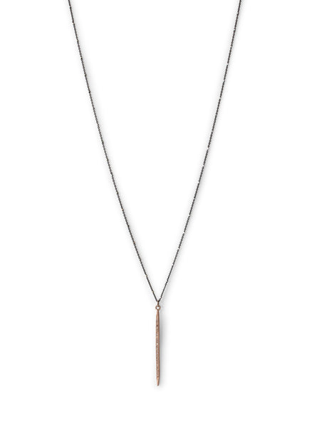 Pave Diamond Dagger Necklace Large
