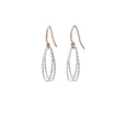 Marquise Link Earrings in Rose Gold