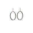 Link Earrings | Hoop Earrings | Rebecca Scott Jewelry | Black | Oxidized Silver | Simple Everyday earrings | Work Appropriate jewelry | Simple minimal jewelry | simple hoops 