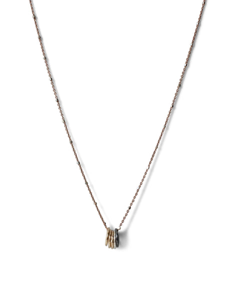 Ring Necklace | Everyday Necklace | Rebecca Scott Jewelry | Mixed metal jewelry | Boho Style | minimal style | handmade jewelry | modern jewelry | rose gold | simple jewelry