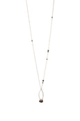 Marquise Link Pendant Necklace with Kite Drop Long