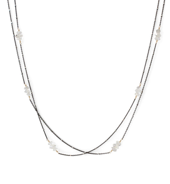 Herkimer Diamond Necklace | Long Necklace | REBECCA SCOTT JEWELRY | Layering Necklace | Delicate Feminine Jewelry | Handcrafted Jewelry | Handmade