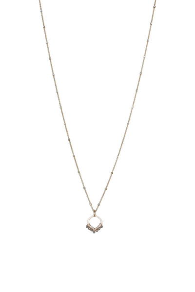 Lotus Necklace with Gemstones