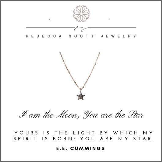 Star Necklace | Rebecca Scott Jewelry | Pave Diamond Star Charm| Mother Daughter Necklace | Meaningful Gift | Gift for her | Rose Gold | Made in USA