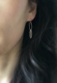 Marquise Link Long Earrings | Long Minimal Earrings | Rebecca Scott Jewelry | Rose Gold Jewelry | Dangle Drop Earrings | Simple long earrings | Bridesmaid Gift | Unique Handmade Gift