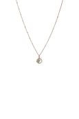 Dainty Round Gemstone Pendant Necklace Quartz