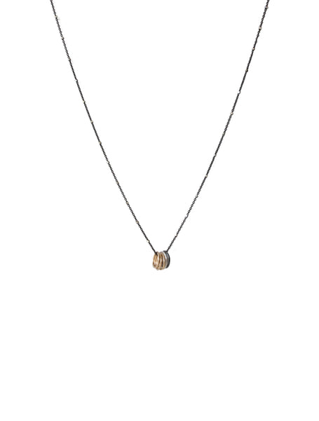 Ring Necklace | Everyday Necklace | Rebecca Scott Jewelry | Mixed metal jewelry | Boho Style | minimal style | handmade jewelry | modern jewelry | oxidized silver | simple jewelry