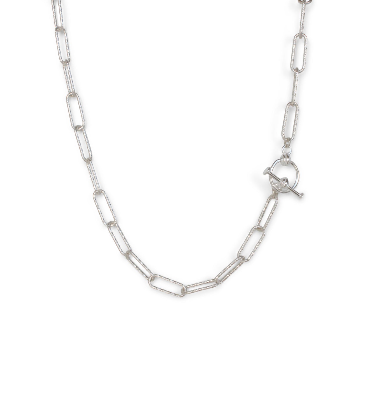 Sparkle Box Link Chain Necklace | Chunky Silver Chain Necklace
