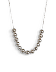 Bold Silver Bead Necklace