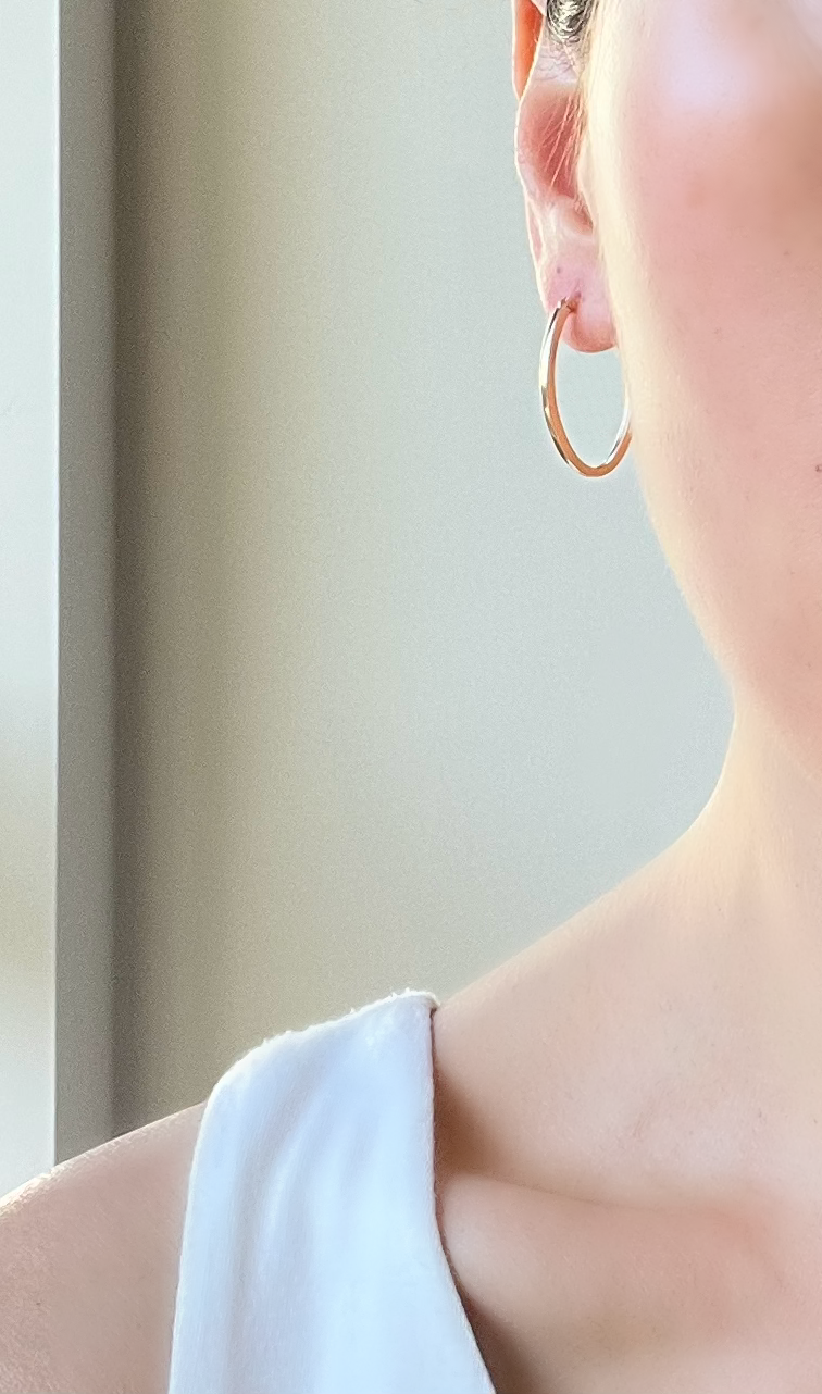 Oval Gold Hoops Small