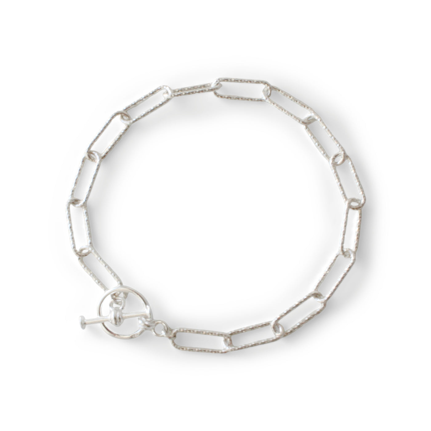 Sparkle Box Link Chain Bracelet | Chunky Silver Chain Bracelet