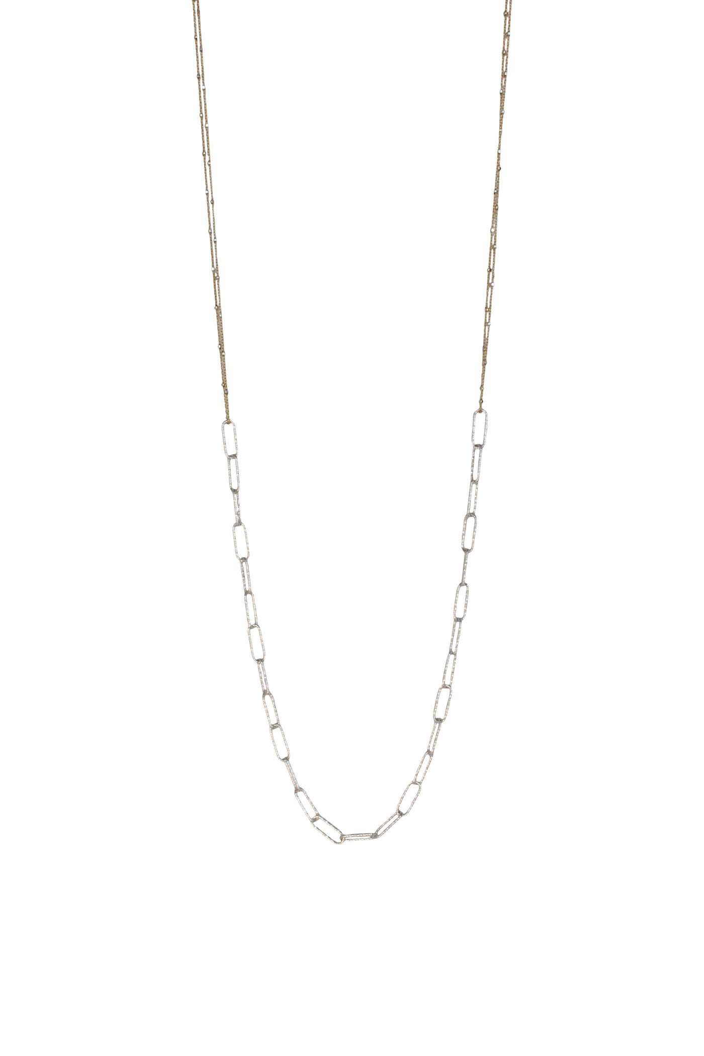 Harmony Chain Necklace in Silver Sparkle Box Chain