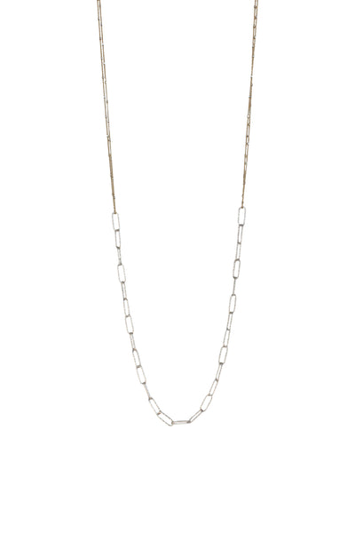 Harmony Chain Necklace in Silver Sparkle Box Chain